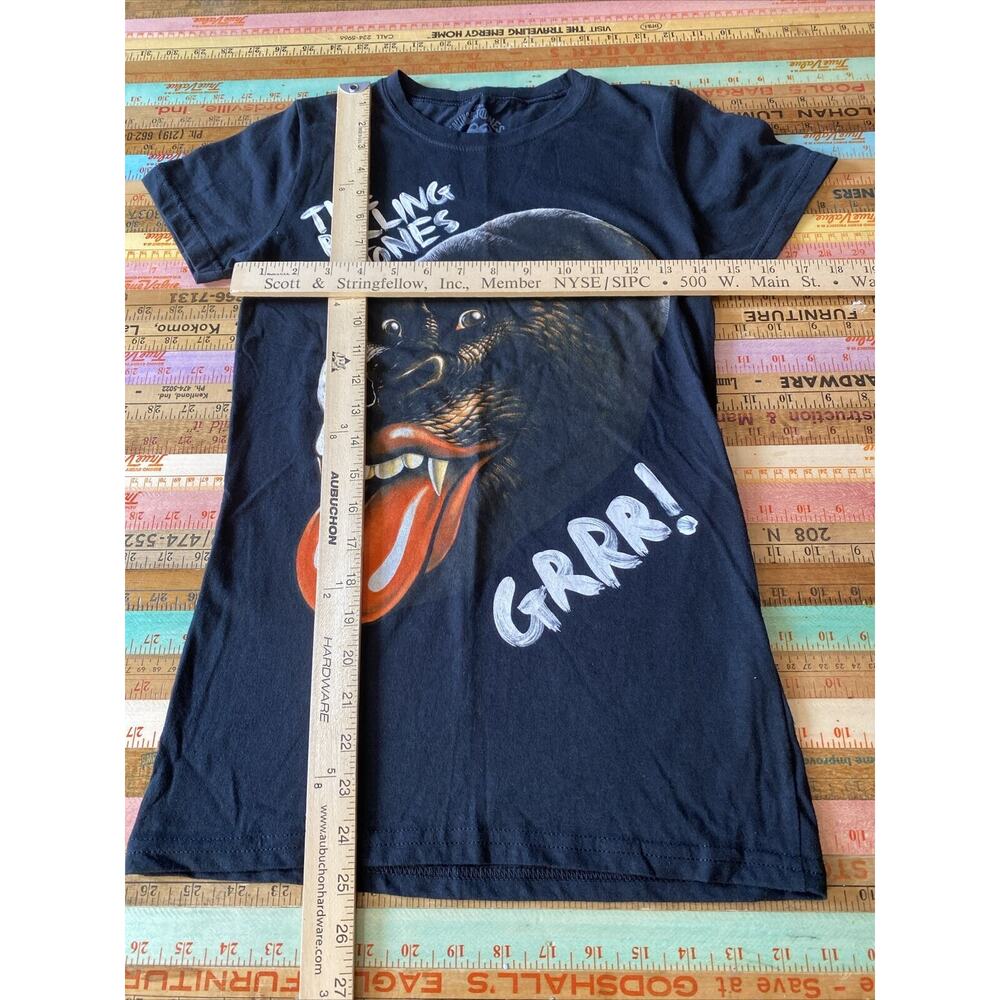 The Rolling Stones Fifty Years 50th Small Medium Black Cap Sleeve T-Shirt Women - Picture 7 of 9